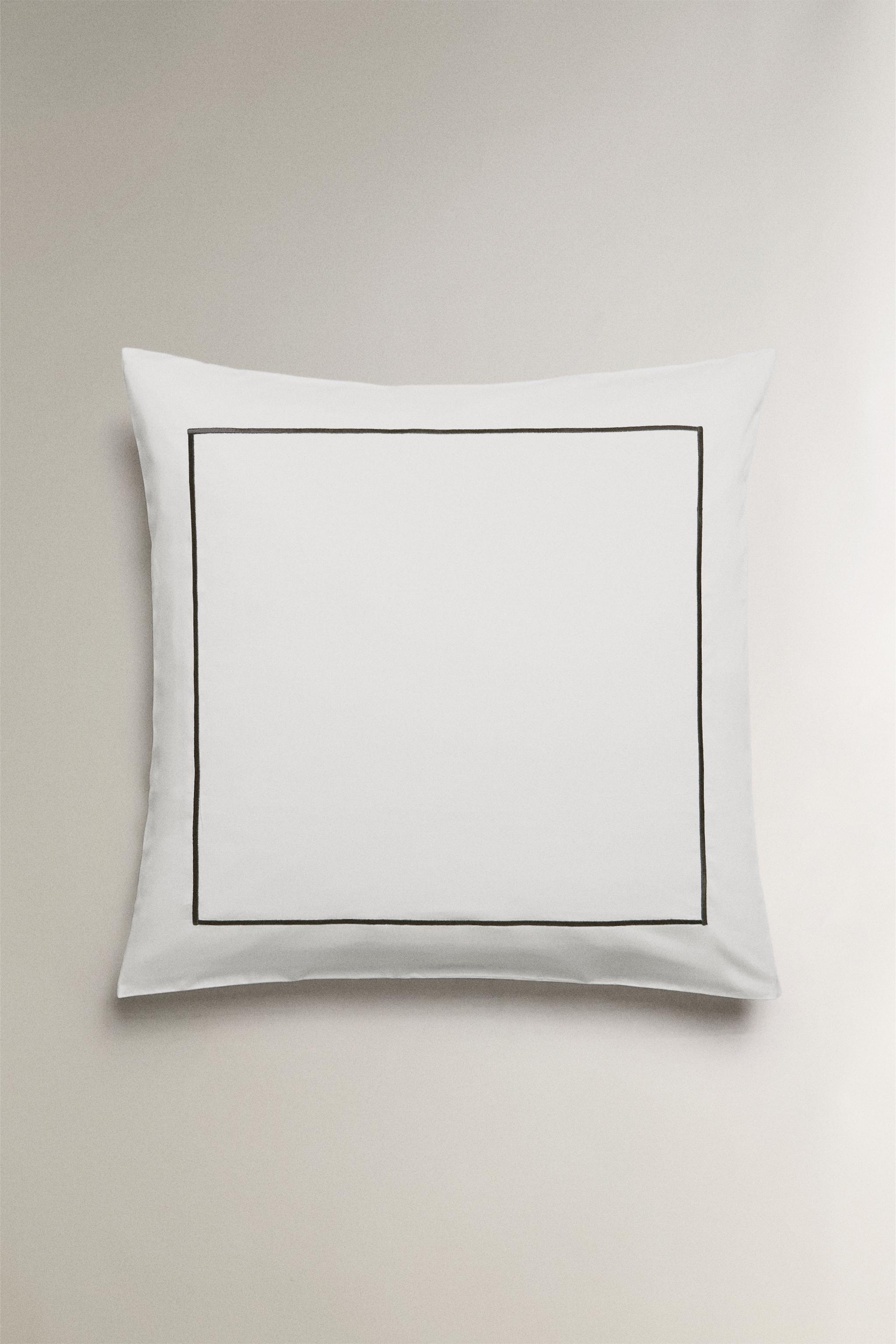 SATEEN PILLOWCASE WITH TRIM
